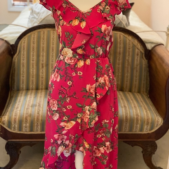 Como Vintage Dresses & Skirts - Como Vintage Fuschia Floral Sundress- Size Small
